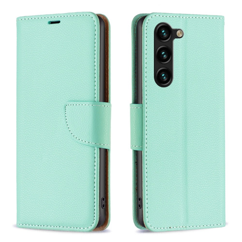 Samsung Galaxy S23+ 5G Litchi Texture Pure Color Leather Phone Case - Green