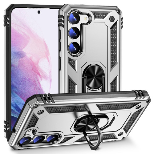 Samsung Galaxy S23+ 5G Shockproof TPU + PC Phone Case - Silver