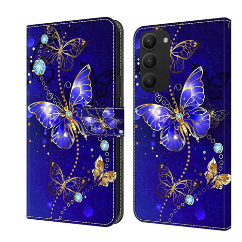 Samsung Galaxy S23+ Crystal 3D Shockproof Protective Leather Phone Case - Diamond Butterfly