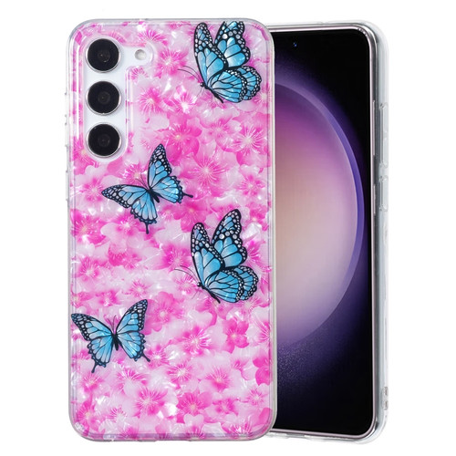 Samsung Galaxy S23+ 5G IMD Shell Pattern TPU Phone Case - Colorful Butterfly