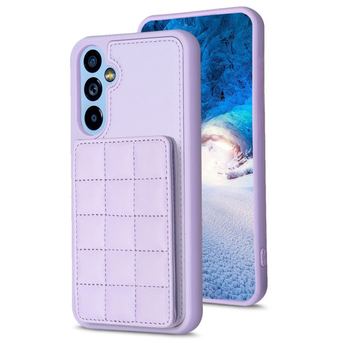 Samsung Galaxy A14 4G / 5G Grid Card Slot Holder Phone Case - Light Purple