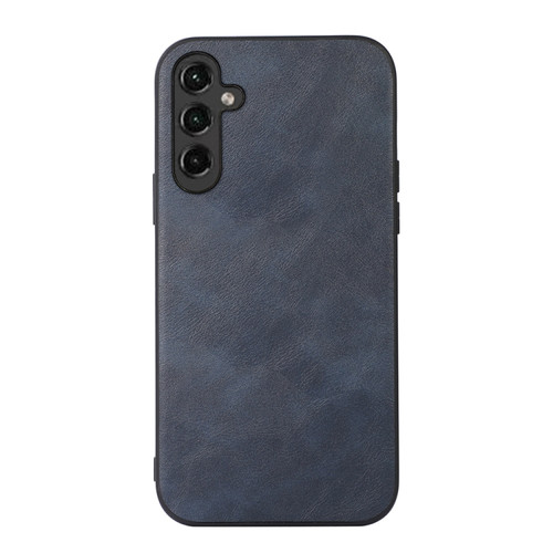 Samsung Galaxy A14 5G Cowhide Texture PU Phone Case - Blue