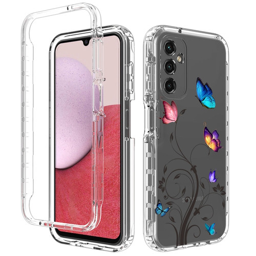 Samsung Galaxy A14 5G / 4G Transparent Painted Phone Case - Tree Butterflies