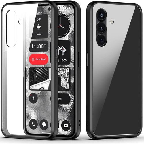Samsung Galaxy A14 4G/5G Transparent Shockproof TPU Phone Case - Black