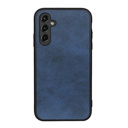 Samsung Galaxy A14 5G Accurate Hole Two-color Calf Texture PU Phone Case - Blue