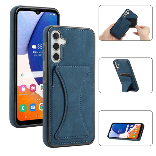 Samsung Galaxy A14 4G / 5G Ultra-thin Shockproof Phone Protective Case with Holder - Blue