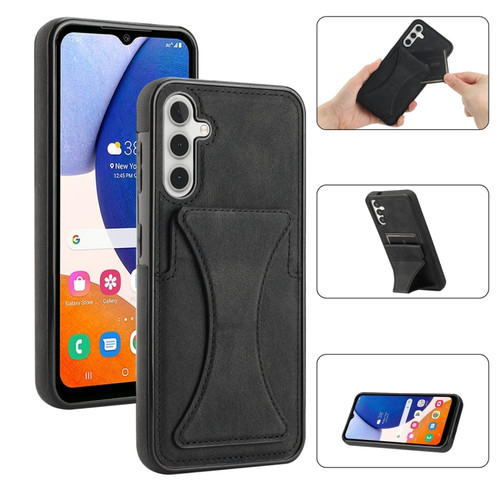 Samsung Galaxy A14 4G / 5G Ultra-thin Shockproof Phone Protective Case with Holder - Black