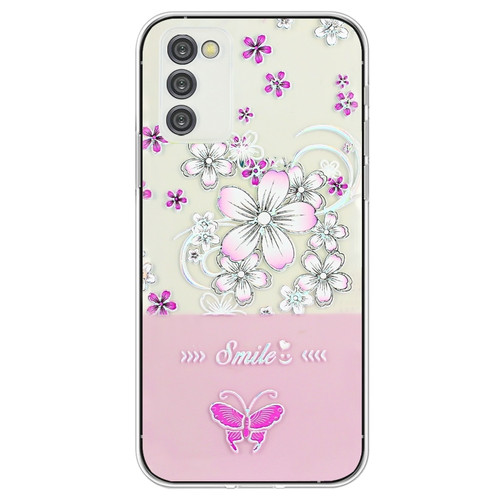 Samsung Galaxy A14 5G / 4G Bronzing Butterfly Flower TPU Phone Case - Cherry Blossoms