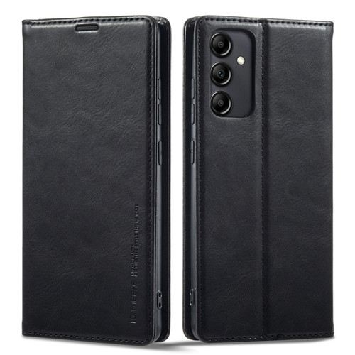 Samsung Galaxy A14 4G/5G LC.IMEEKE RFID Anti-theft Leather Phone Case - Black