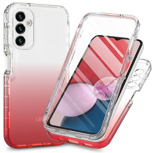 Samsung Galaxy A14 4G / A14 5G Integrated Transparent Gradient Color TPU + PC + PET Protective Phone Case - Pink