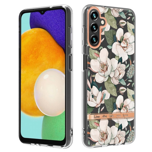 Samsung Galaxy A14 5G Flowers and Plants Series IMD TPU Phone Case - Green Gardenia