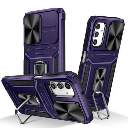Samsung Galaxy A14 4G/5G Camshield Robot TPU Hybrid PC Phone Case - Purple