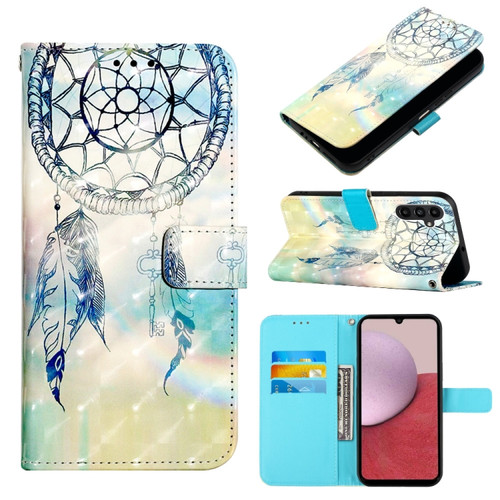 Samsung Galaxy A14 5G 3D Painting Horizontal Flip Leather Phone Case - Dream Wind Chimes