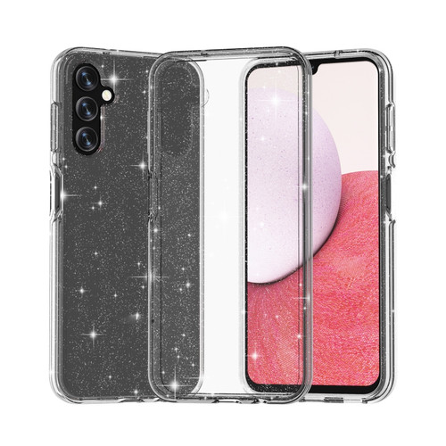 Samsung Galaxy A14 5G / 4G Shockproof Terminator Style Glitter Powder Phone Case - Shiny White
