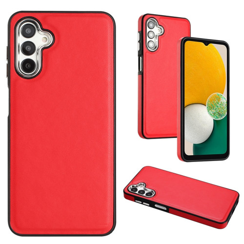 Samsung Galaxy A14 4G / A14 5G Leather Texture Full Coverage Phone Case - Red