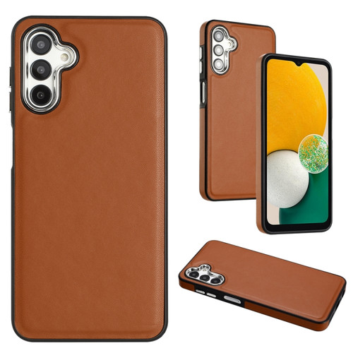 Samsung Galaxy A14 4G / A14 5G Leather Texture Full Coverage Phone Case - Brown