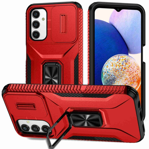 Samsung Galaxy A14 5G Sliding Camshield Holder Phone Case - Red