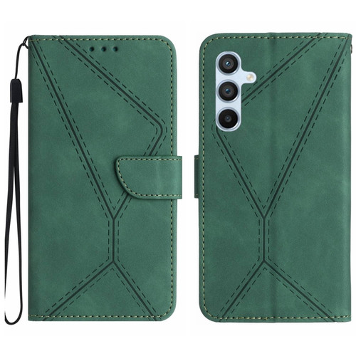Samsung Galaxy A14 5G / A14 4G Stitching Embossed Leather Phone Case - Green