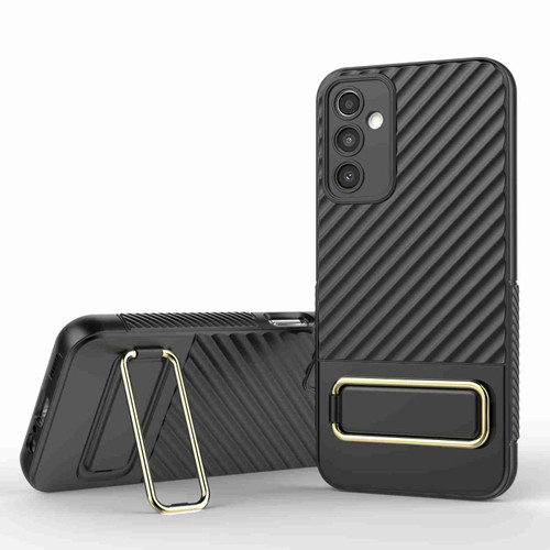 Samsung Galaxy A14 5G Wavy Textured Phone Case  - Black