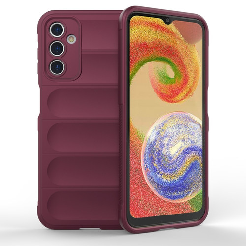 Samsung Galaxy A14 5G Magic Shield TPU + Flannel Phone Case - Wine Red