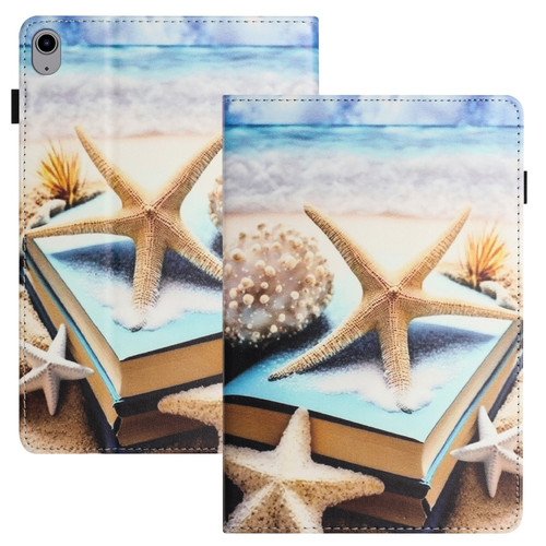 iPad 10.9 2022 Sewing Litchi Texture Smart Leather Tablet Case - Starfish