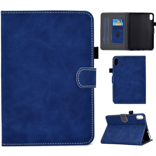iPad 10th Gen 10.9 2022 Cowhide Texture Tablet Leather Smart Case - Blue