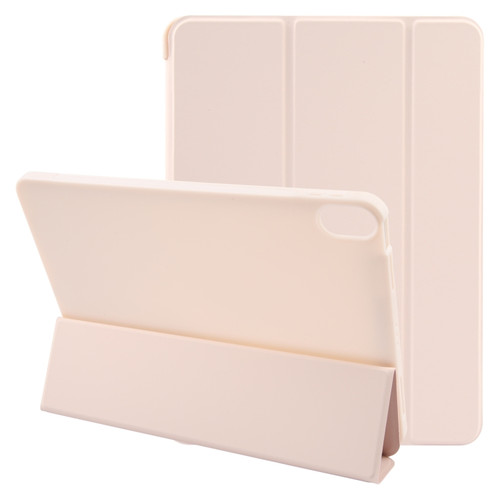 iPad 10.9 2022 / Air 5 / Air 4 GEBEI 3-folding Holder Shockproof Flip Leather Tablet Case - Pink