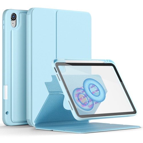 iPad 10th Gen 10.9 2022 3-Fold Magnetic Leather Smart Tablet Case - Sky Blue