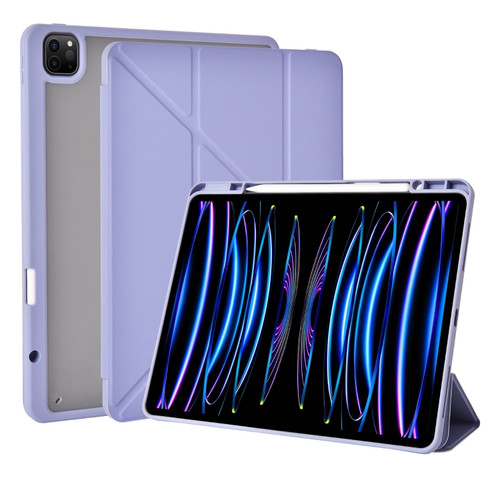 iPad 10th 10.9 2022 WiWU PU + TPU Smart Tablet Case with Pen Slot - Purple