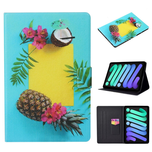 iPad 10th Gen 10.9 2022 Voltage Texture Color Painting Leather Tablet Case - Pineapple