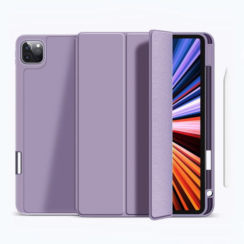 iPad 10th 10.9 2022 WiWU Skin Feel TPU Smart Tablet Case with Pen Slot - Light Purple