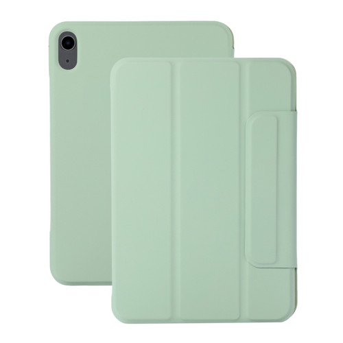 iPad 10th Gen 10.9 2022 3-fold Magnetic Buckle Leather Smart Tablet Case - Matcha Green