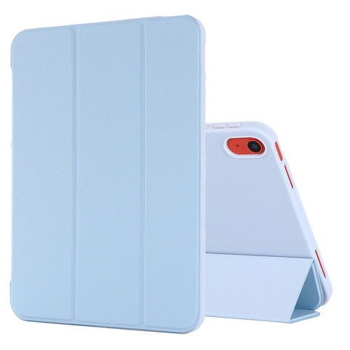 iPad 10th Gen 10.9 2022 Tri-fold Holder Tablet Leather Case - Light Blue