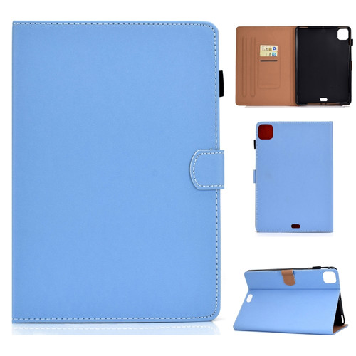 iPad Air 2022 / 2020 10.9 Solid Color Magnetic Horizontal Flip Leather Case with Card Slots & Holder & Anti-skid Strip - Blue