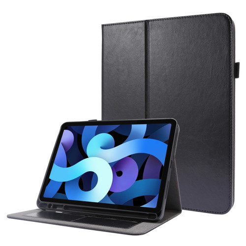 iPad Pro 11 inch /iPad Air 2022 / 2020 10.9 Crazy Horse Texture Horizontal Flip Leather Case with 2-folding Holder & Card Slot - Black