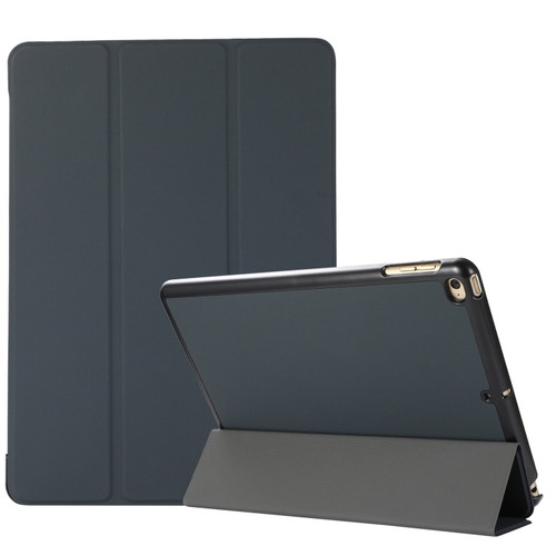 3-folding Skin Texture Horizontal Flip TPU + PU Leather Case with Holder iPad 9.7 - 2018 / 9.7 - 2017 / air / air2 - Black