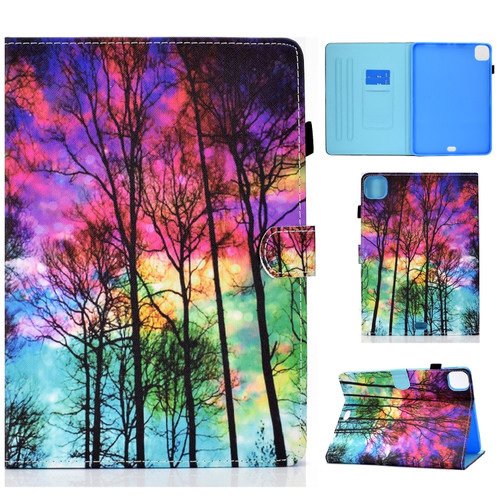 Painted Pattern TPU Horizontal Flip Leather Protective Case iPad Air - 2020 - Forest