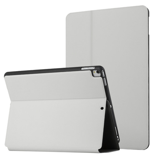 iPad Air 2019/Pro 10.5 2019/10.2 2019&2020 Dual-Folding Horizontal Flip Tablet Leather Case with Holder & Sleep / Wake-up Function - Grey