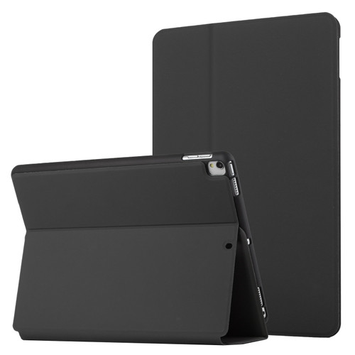 iPad Air 2019/Pro 10.5 2019/10.2 2019&2020 Dual-Folding Horizontal Flip Tablet Leather Case with Holder & Sleep / Wake-up Function - Black