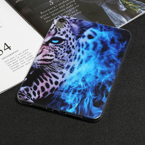 Painted TPU Tablet Case iPad Air 2020 / 2022 - Blue Leopard