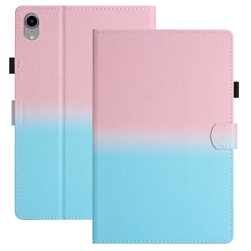 iPad Pro 11 2018 / Air 2022/2020 Stitching Gradient Leather Tablet Case - Pink Blue