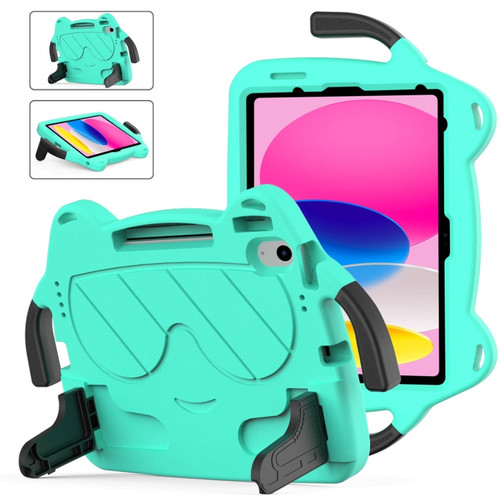 iPad 10th Gen 10.9 2022 Ice Baby EVA Shockproof Hard PC Tablet Case - Mint Green+Black