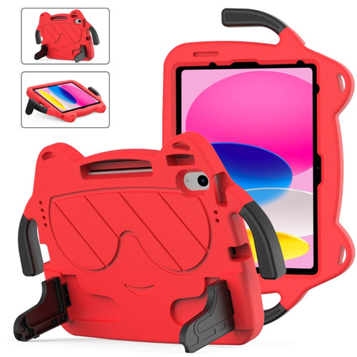 iPad 10th Gen 10.9 2022 Ice Baby EVA Shockproof Hard PC Tablet Case - Red+Black