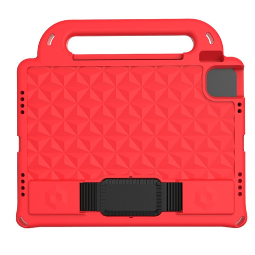 iPad Air 4 10.9 2020 Diamond Series EVA Anti-Fall Shockproof Sleeve Protective Shell Case with Holder & Strap - Red