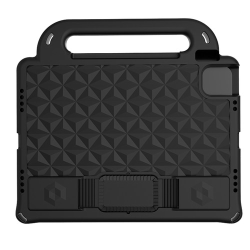 iPad Air 4 10.9 2020 Diamond Series EVA Anti-Fall Shockproof Sleeve Protective Shell Case with Holder & Strap - Black