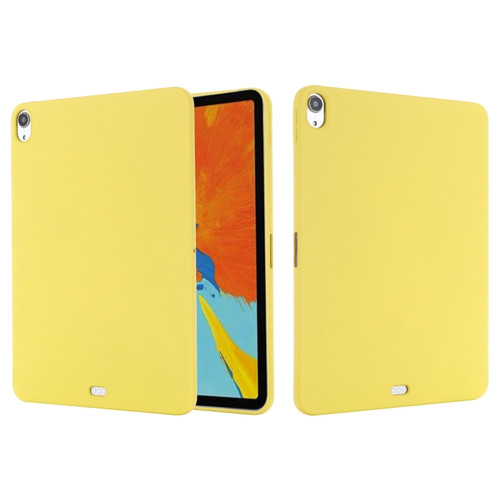 Solid Color Liquid Silicone Shockpoof Tablet Case iPad Air 2022 / 2020 10.9 - Yellow