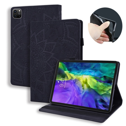 iPad Air 2022 / 2020 10.9 Calf Texture Embossed Horizontal Flip Leather Case with Holder & Card Slots & Photo Frame - Black