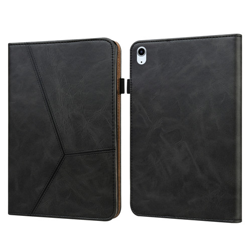 Solid Color Embossed Striped Smart Leather Case iPad Air 2022 / Air 2020 10.9 - Black