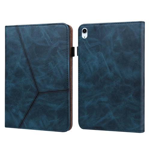 Solid Color Embossed Striped Smart Leather Case iPad Air 2022 / Air 2020 10.9 - Blue