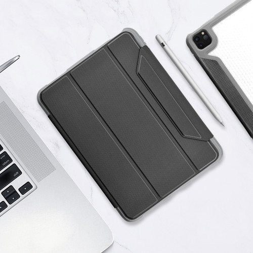 Mutural Yagao Series PC Horizontal Flip Leather Case with Holder & Pen Slot iPad Air 2022 / 2020 10.9 - Grey